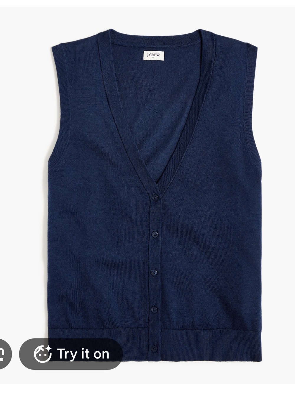 J. Crew Button Front Sweater Vest Size M